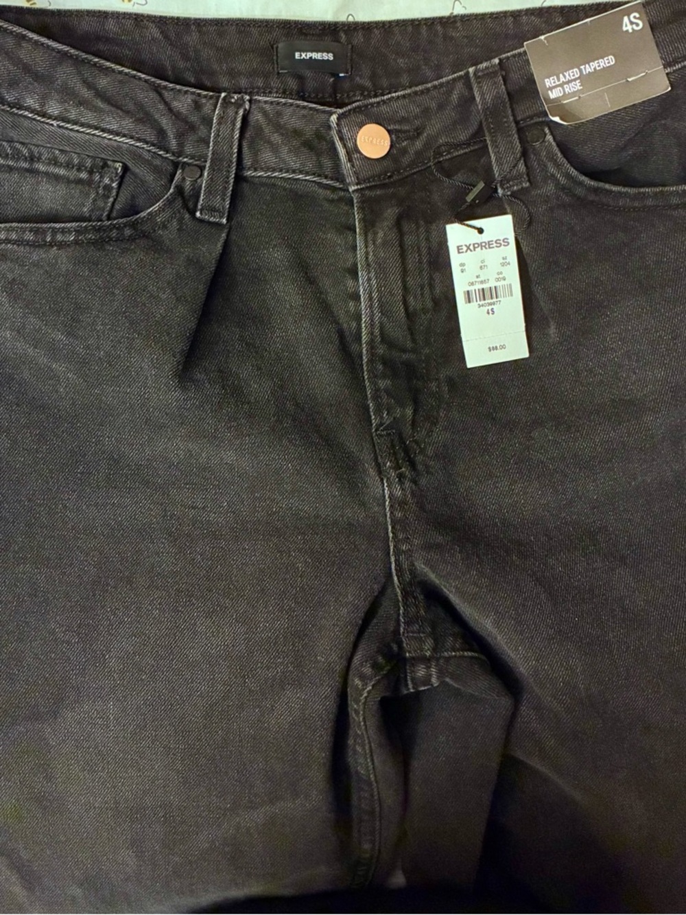 Express Women's Straight Leg Jeans in Black